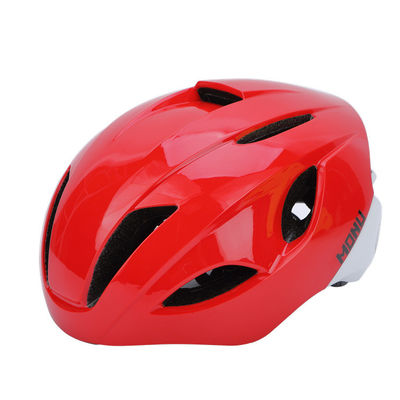 کلاه ایمنی مردانه دوچرخه جاده ای قالب گیری تزریق پلاستیک قرمز با چراغ روشنایی شارژ